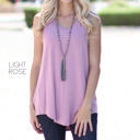 Small Light Rose Flowy Tank | S-XL | Favorite Go-To Style | Sleeveless Design | Perfect for Layering | Available in More Colors