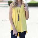 Medium Yellow Flowy Tank | S-XL | Favorite Go-To Style | Sleeveless Design | Perfect for Layering | Available in More Colors