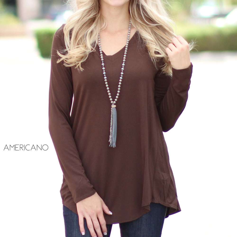 Soft Flowy Top | S-XL | Long Sleeve | V-Neck Design | Versatile Piece | Perfect for Layering