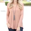 Large Eggshell Soft Flowy Top | S-XL | Long Sleeve | V-Neck Design | Versatile Piece | Perfect for Layering