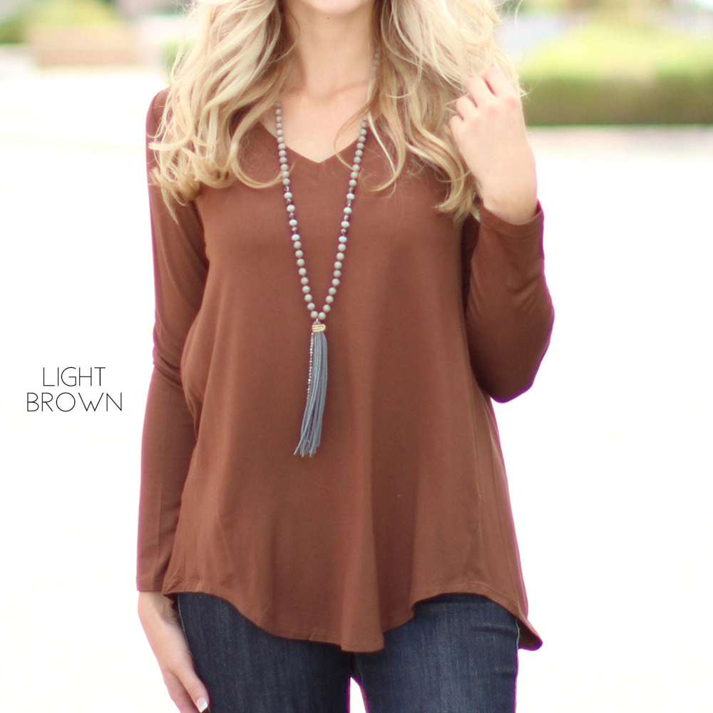 Soft Flowy Top | S-XL | Long Sleeve | V-Neck Design | Versatile Piece | Perfect for Layering