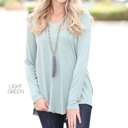 Small Light Green Soft Flowy Top | S-XL | Long Sleeve | V-Neck Design | Versatile Piece | Perfect for Layering