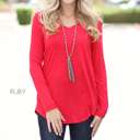 Small Ruby Soft Flowy Top | S-XL | Long Sleeve | V-Neck Design | Versatile Piece | Perfect for Layering