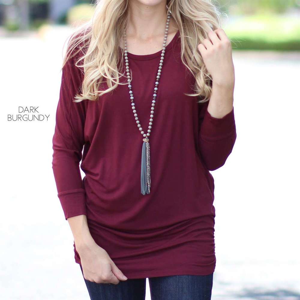 Ruched Flowy Top | S-XL | Favorite Go-To Style | Flowy Design | Ideal for Layering | Available in Various Colors