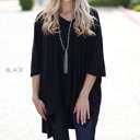 Small Black Side Slit Top | S-XL | Versatile and Stylish | Chic Design | Perfect with Jeans, Leggings, or Skirts