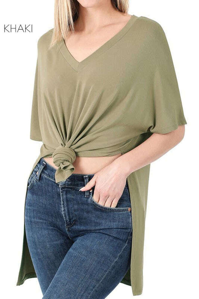 Side Slit Top | S-XL | Versatile and Stylish | Chic Design | Perfect with Jeans, Leggings, or Skirts