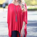 Large Ruby Side Slit Top | S-XL | Versatile and Stylish | Chic Design | Perfect with Jeans, Leggings, or Skirts