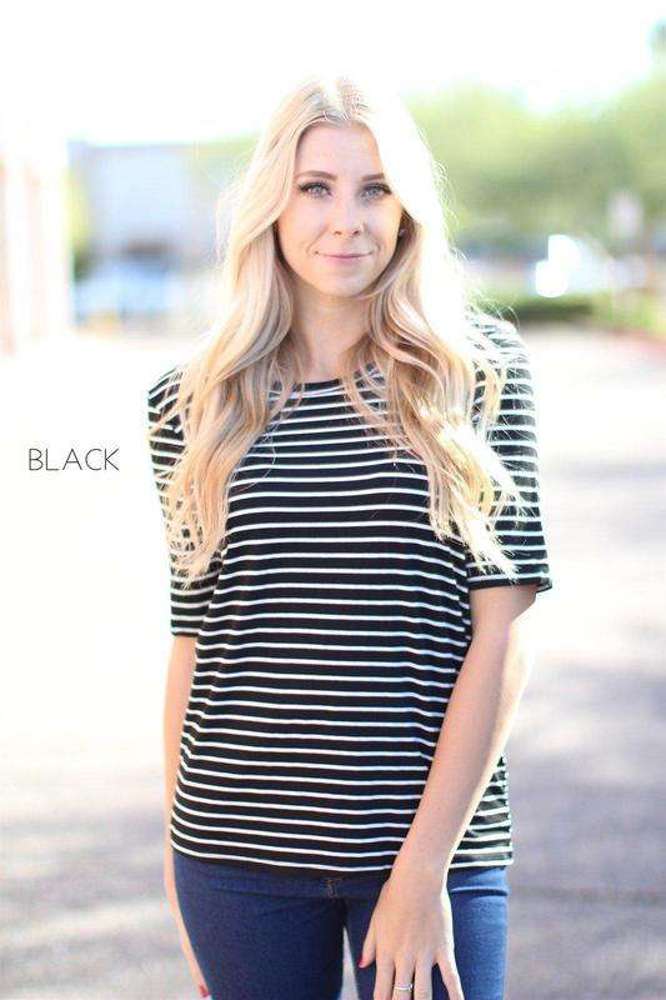 Striped Top | S-XL | Classic Striped Design | 3/4 Sleeve Style | Timeless Wardrobe Addition