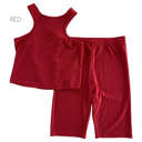 Small Red Ultra Soft Ribbed Shorts Set | S-L | Cozy Ribbed Fabric | Matching Top and Shorts | Perfect for Lounging