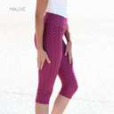 S-M Mauve Shaping Capri Leggings | S/M | High Waist | Fitted Style | Supportive Shaping