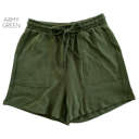 X-Small Army Green Cotton Lounge Shorts | XS-XL | On-Trend Design | 100% Cotton