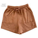 X-Small Deep Camel Cotton Lounge Shorts | XS-XL | On-Trend Design | 100% Cotton