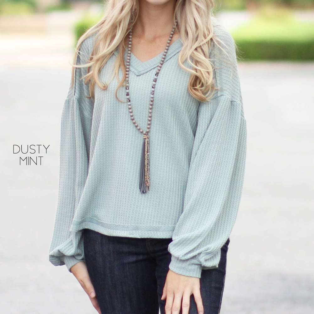 Flowy Waffle Top | S-L | Ultra-Soft Knit | Flowy Design | Versatile Style