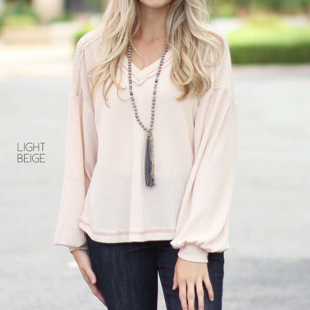 Flowy Waffle Top | S-L | Ultra-Soft Knit | Flowy Design | Versatile Style