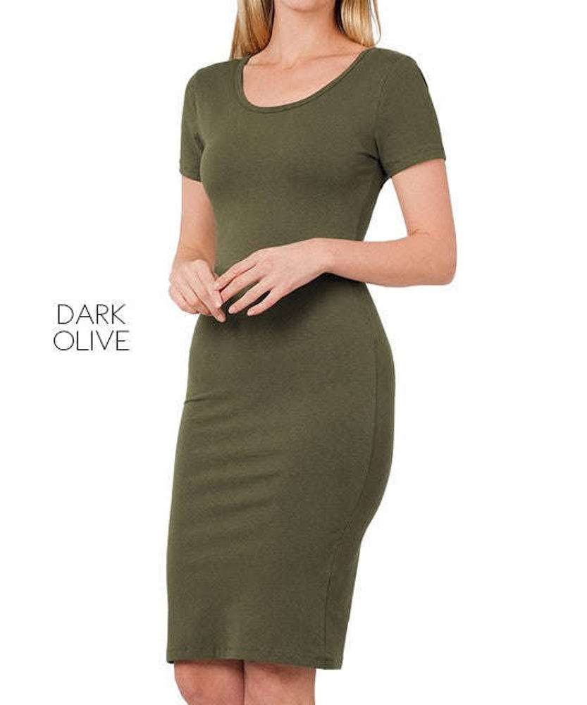 Midi Fitted Dress | S-XL | Versatile | Day-to-Night | Comfortable Stretch