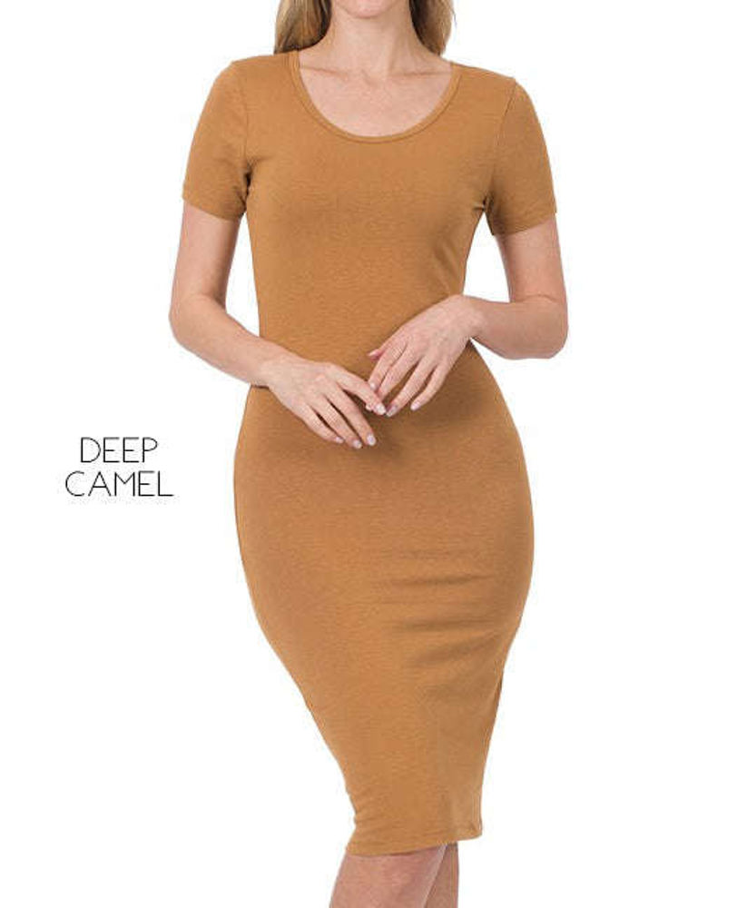 Midi Fitted Dress | S-XL | Versatile | Day-to-Night | Comfortable Stretch