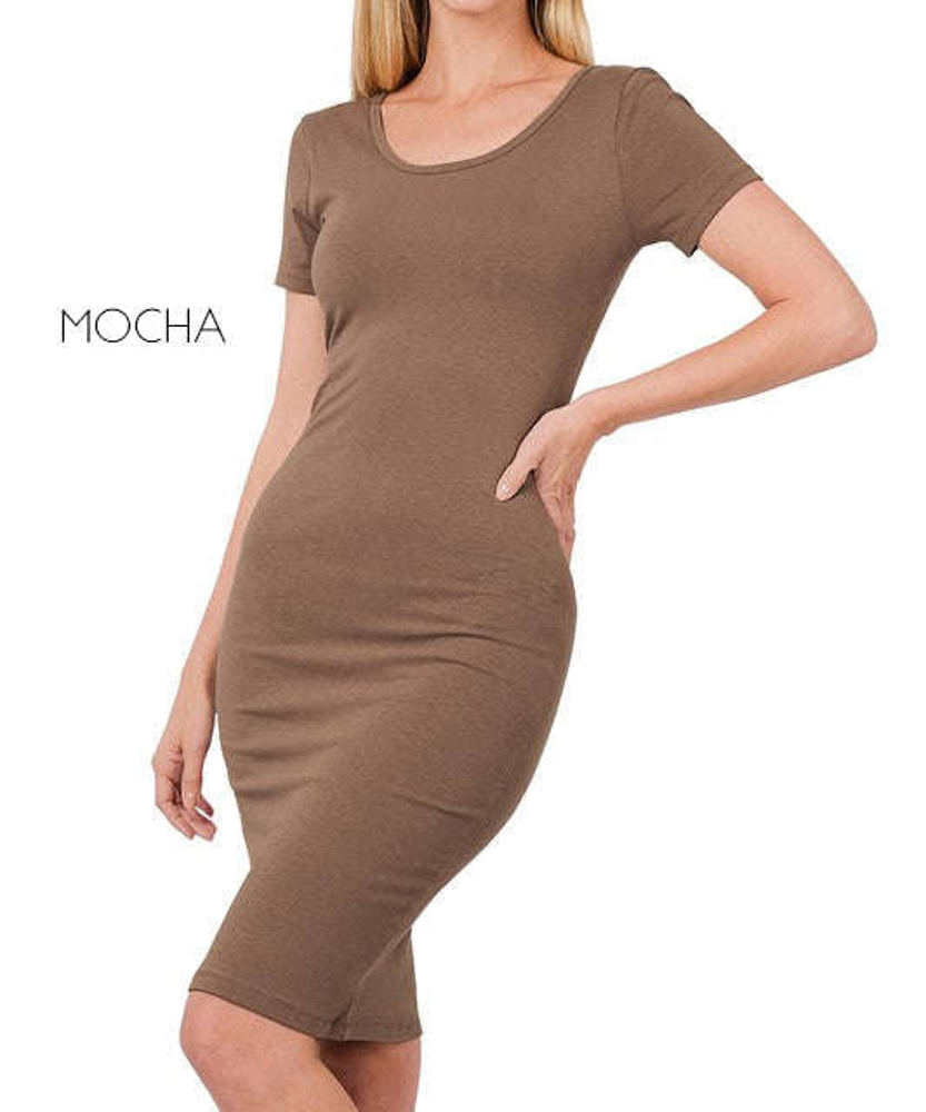 Midi Fitted Dress | S-XL | Versatile | Day-to-Night | Comfortable Stretch