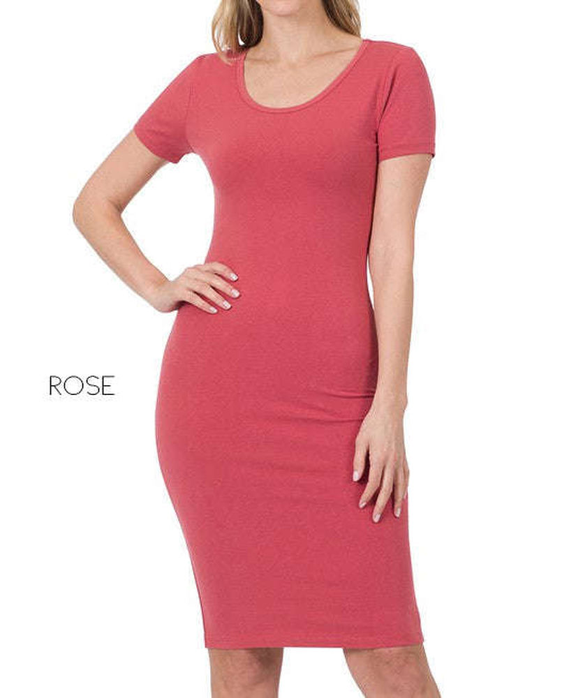 Midi Fitted Dress | S-XL | Versatile | Day-to-Night | Comfortable Stretch