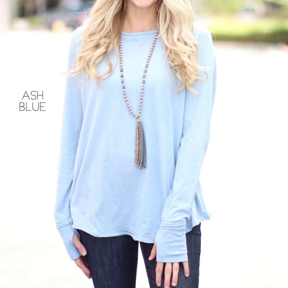 Thumbhole Flowy Tunic | S-XL | Thumbhole Design | 100% Cotton | Cold-Weather Favorite