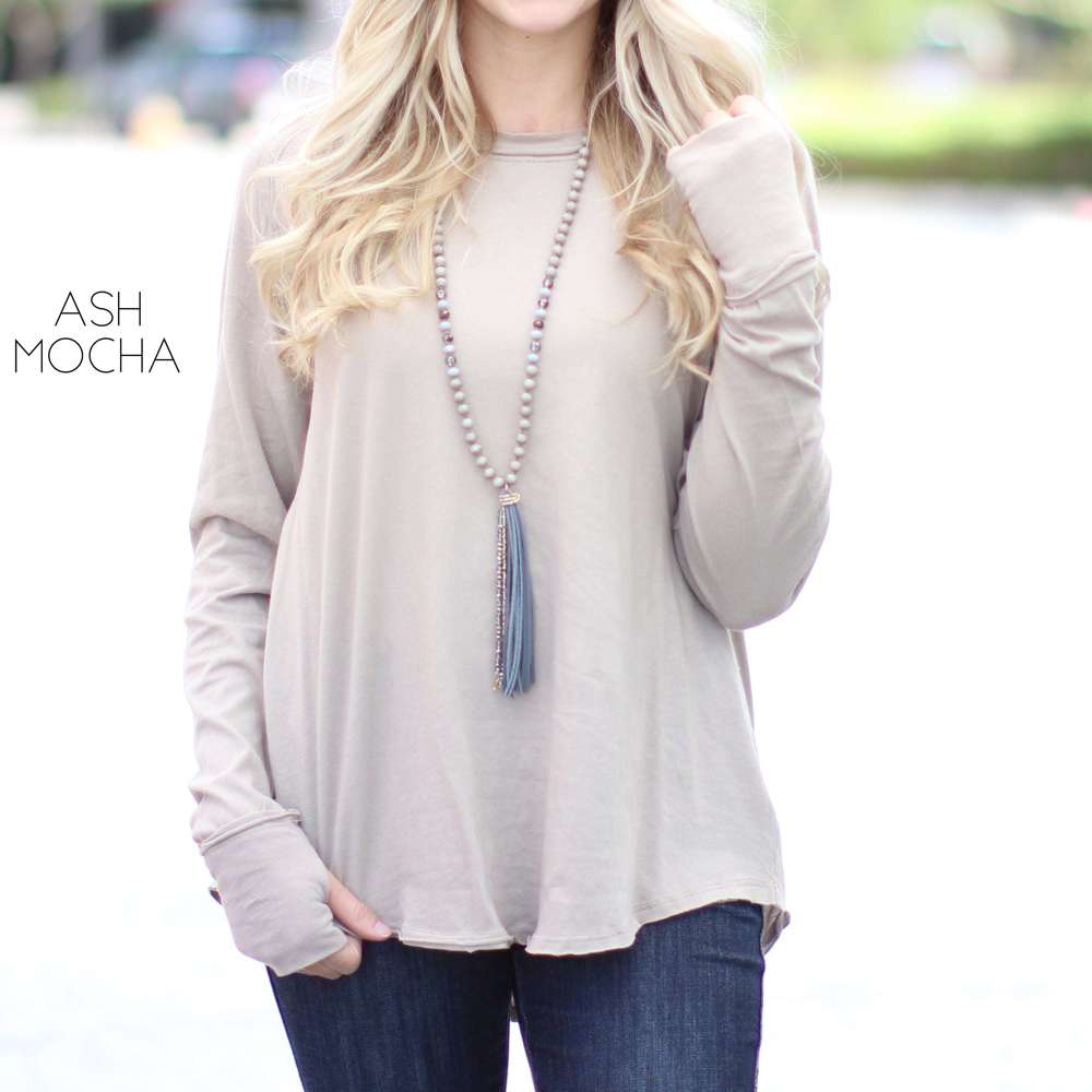 Thumbhole Flowy Tunic | S-XL | Thumbhole Design | 100% Cotton | Cold-Weather Favorite