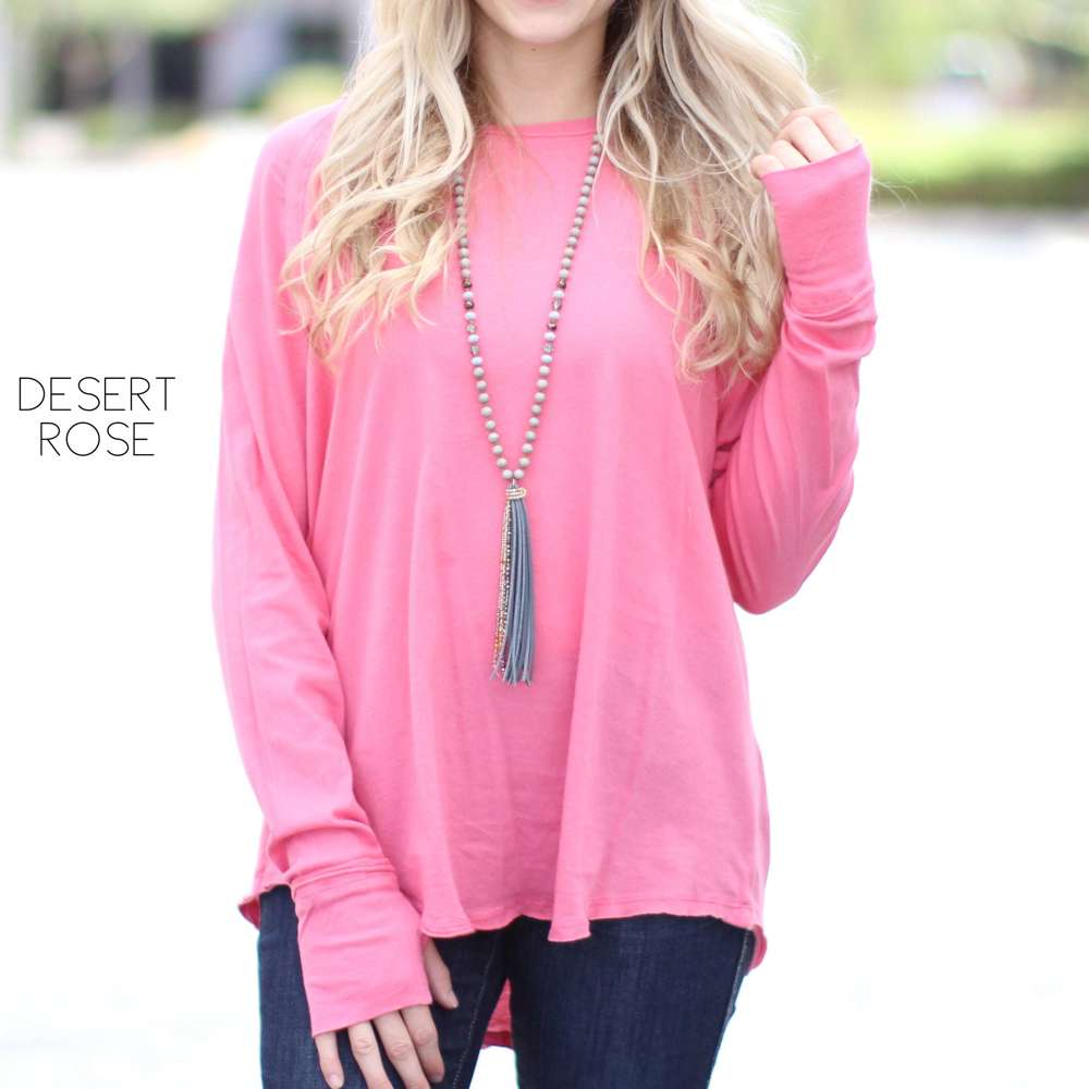 Thumbhole Flowy Tunic | S-XL | Thumbhole Design | 100% Cotton | Cold-Weather Favorite