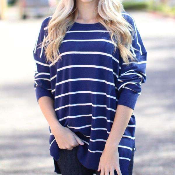 Ultra Soft Striped Tunic | S-3XL | Cozy and Cute | Striped Design | Ideal Length for Leggings | Everyday Wear