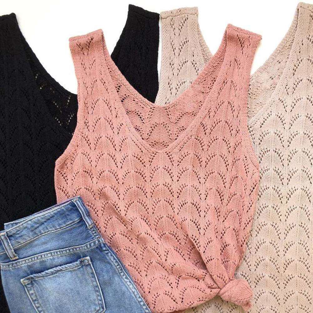 Knit Tank | S-XL | Beautiful Addition | V-Neckline | Sleeveless Shoulder Straps | Closet Favorite