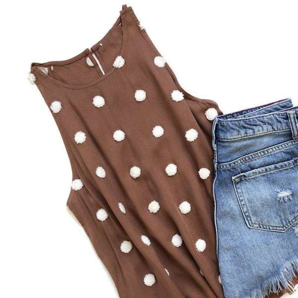 Dot Tank | S-L | Sleeveless Design | Playful Dot Pattern | Everyday Favorite