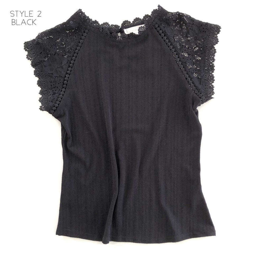 Lace Detail Top Collection | S-XL | Premium Fabric | Stylish Lace Detail | Easy to Dress Up or Down