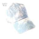 Dusty Blue Tie-Dye Hat | One Size | Adjustable Back Strap | 100% Cotton