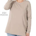 XL Ash Mocha Layering Tee | S-XL | Soft & Relaxed Fit | V-Neck or Crew Neck | Wardrobe Essential