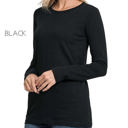 Large Black Layering Tee | S-XL | Soft & Relaxed Fit | V-Neck or Crew Neck | Wardrobe Essential