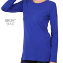 Large BrightBlue Layering Tee | S-XL | Soft & Relaxed Fit | V-Neck or Crew Neck | Wardrobe Essential