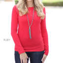 Large Ruby Layering Tee | S-XL | Soft & Relaxed Fit | V-Neck or Crew Neck | Wardrobe Essential