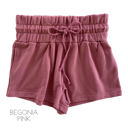 Large Begonia Pink Wide Band Shorts | S-L | Lightweight French Terry | Adjustable Drawstrings | Warm-Weather Essential