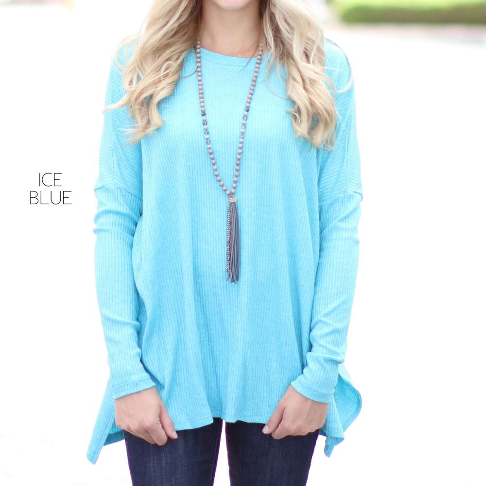 Side Slit Sweater Tunic | S-XL | Oversized Fit | Ultra-Soft Ribbed Fabric | Cozy Layer