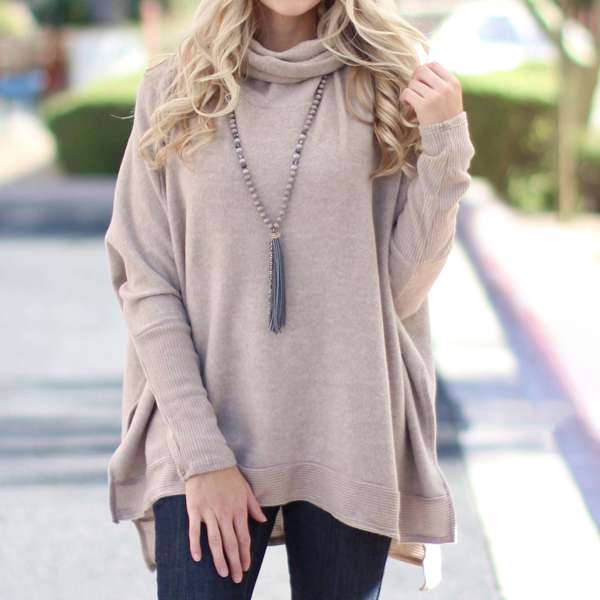 Ultra Soft Cowl Neck Sweater Tunic | XS-XL | Oversized Fit | Cozy Cowl Neck | Ultra-Soft Fabric