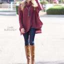 X-Small Burgundy Ultra Soft Cowl Neck Sweater Tunic | XS-XL | Oversized Fit | Cozy Cowl Neck | Ultra-Soft Fabric