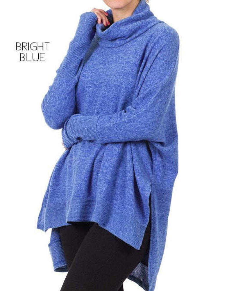 Ultra Soft Cowl Neck Sweater Tunic | XS-XL | Oversized Fit | Cozy Cowl Neck | Ultra-Soft Fabric