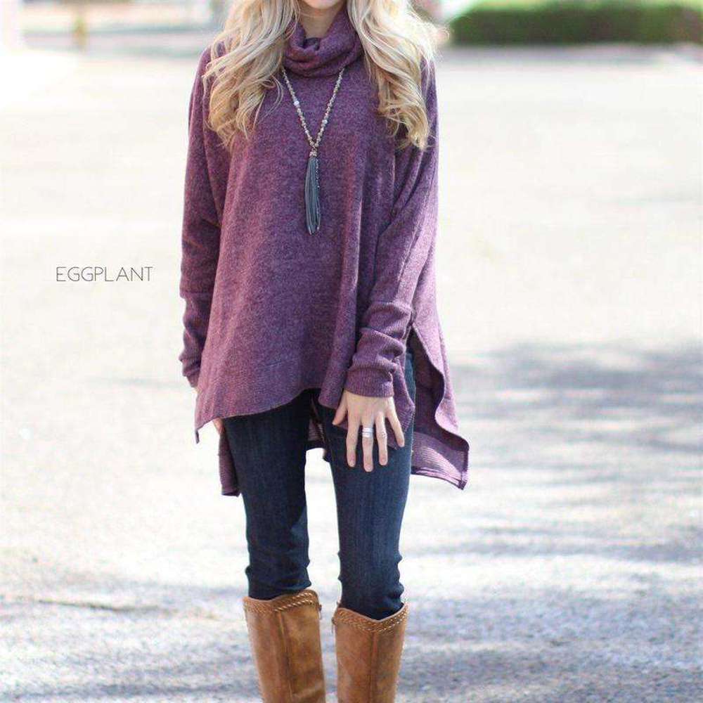 Ultra Soft Cowl Neck Sweater Tunic | XS-XL | Oversized Fit | Cozy Cowl Neck | Ultra-Soft Fabric