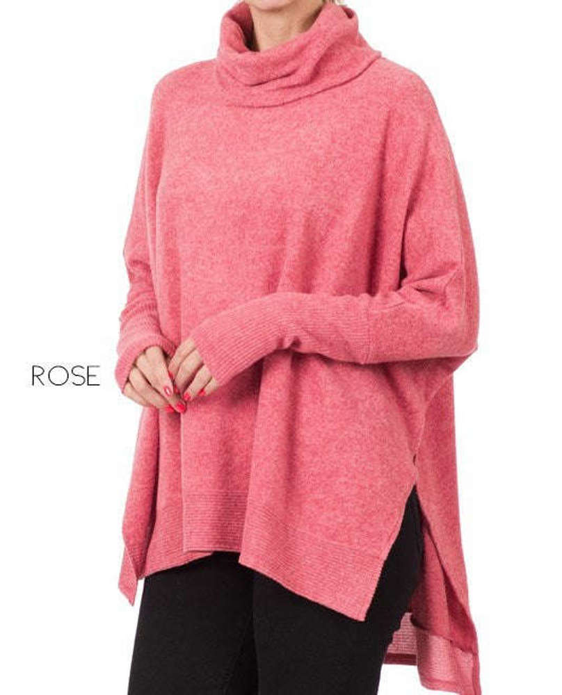 Ultra Soft Cowl Neck Sweater Tunic | XS-XL | Oversized Fit | Cozy Cowl Neck | Ultra-Soft Fabric