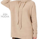 X-Small Ash Mocha Drawstring Sweater Tunic | S-XL | Cowl Neck | Oversized Fit | Ultra-Soft Fabric