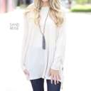 Large Sand Beige Waffle Flowy Tunic | S-XL | Ultra-Soft Quality | Flowy Design | Perfect for Dressing Up or Down