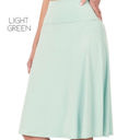 Small Light Green High Waist Everyday Skirt | S-3XL | Elastic Waistband | Perfect Day-to-Night Transition