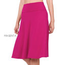 Small Magenta High Waist Everyday Skirt | S-3XL | Elastic Waistband | Perfect Day-to-Night Transition