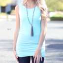 XL Mint Ruched Tank | S-XL | Favorite Go-To Style | Sleeveless Design | Perfect for Layering | Available in Various Colors