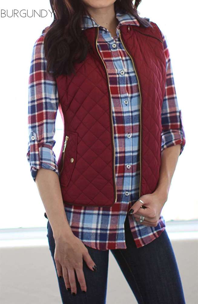 Quilted Vest | S-L | Perfect Layering Piece | Side Zippered Pockets | Knit Side Panel | On-Trend Style