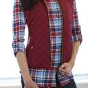 Small Burgundy Quilted Vest | S-L | Perfect Layering Piece | Side Zippered Pockets | Knit Side Panel | On-Trend Style