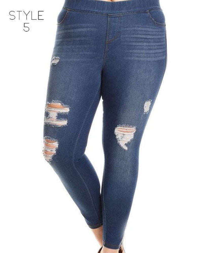 Slimming Pull On Denim | S-XL | Comfortable Fit | Stretchy Slimming Design | Convenient Waistband | Available in Various Styles