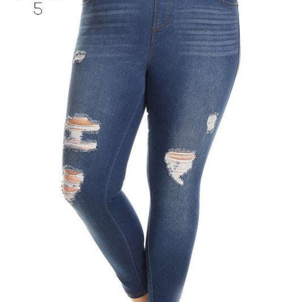 Slimming Pull On Denim | S-XL | Comfortable Fit | Stretchy Slimming Design | Convenient Waistband | Available in Various Styles